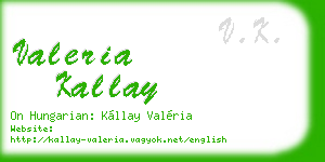 valeria kallay business card