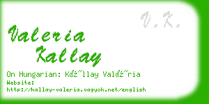 valeria kallay business card